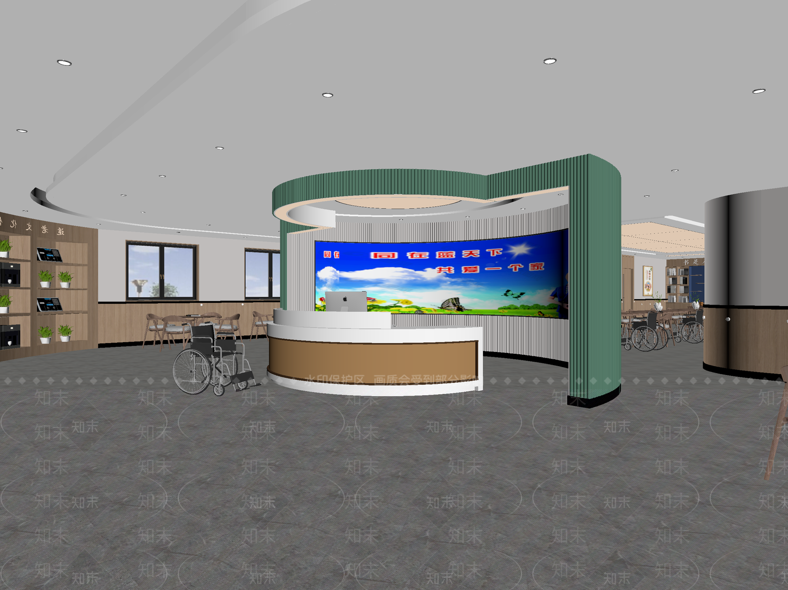 现代接待室3D模型下载【ID:1214459288】