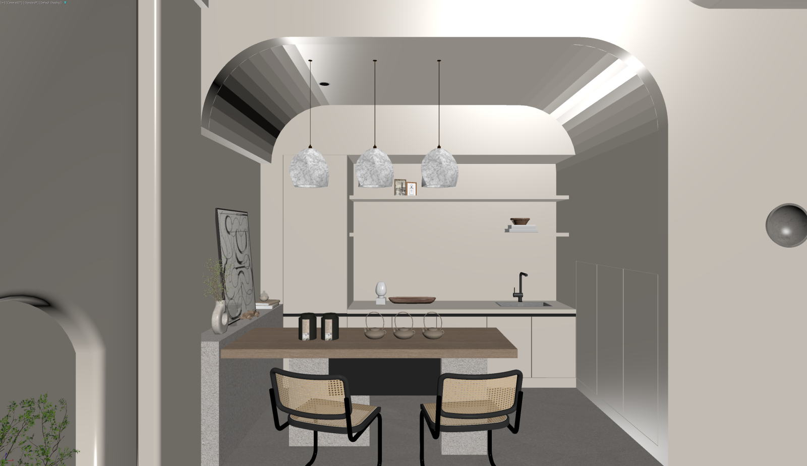 侘寂家居餐厅3D模型下载【ID:1221488518】