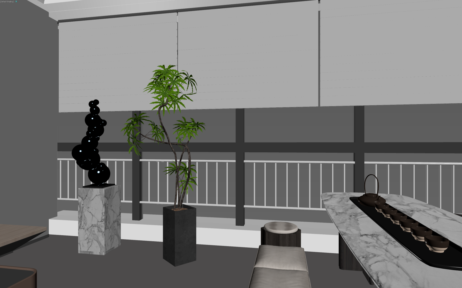 现代茶馆3D模型下载【ID:1221826164】