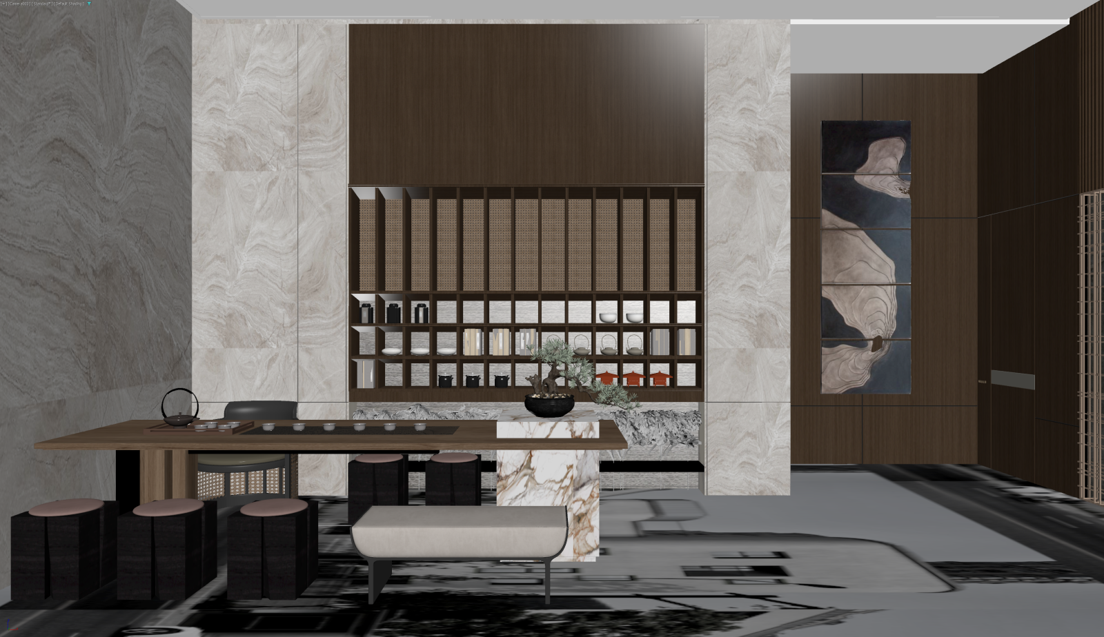 现代茶馆3D模型下载【ID:1221636568】