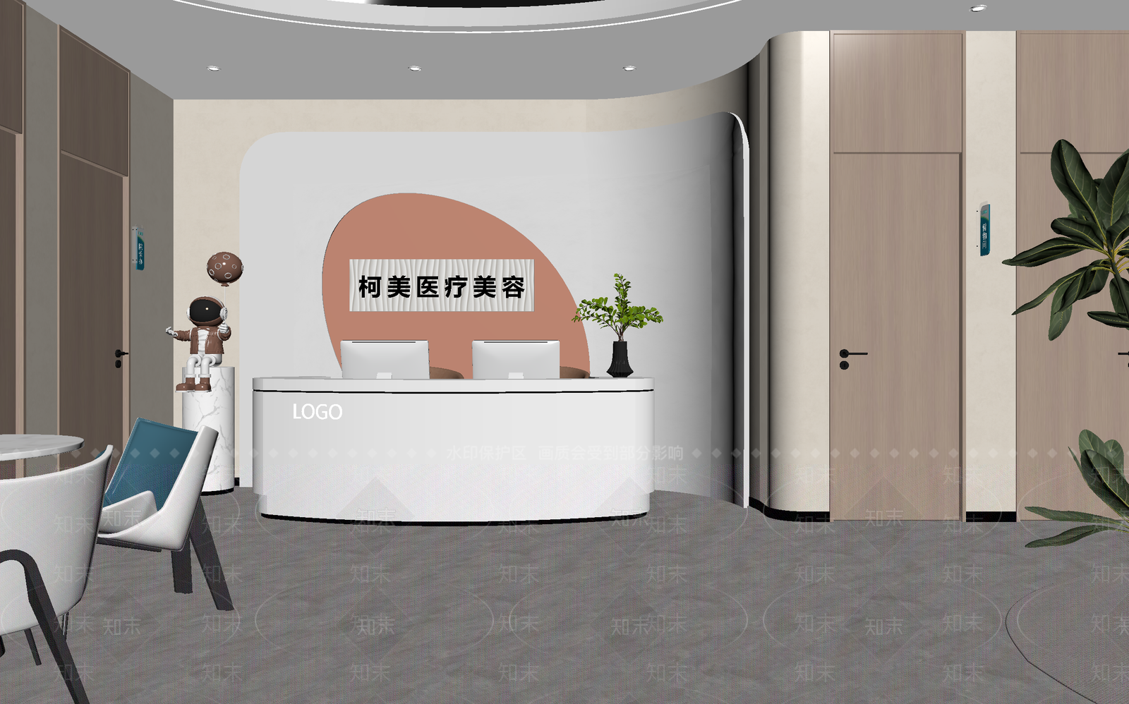 现代美容院3D模型下载【ID:1214170150】