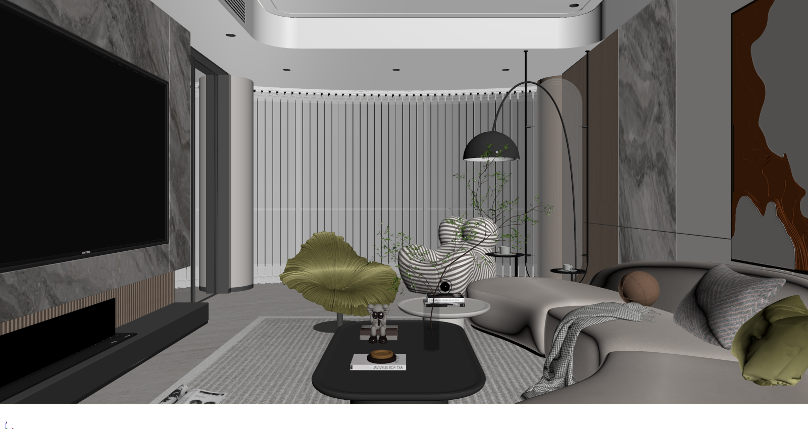 现代家居客厅3D模型下载【ID:1222014602】