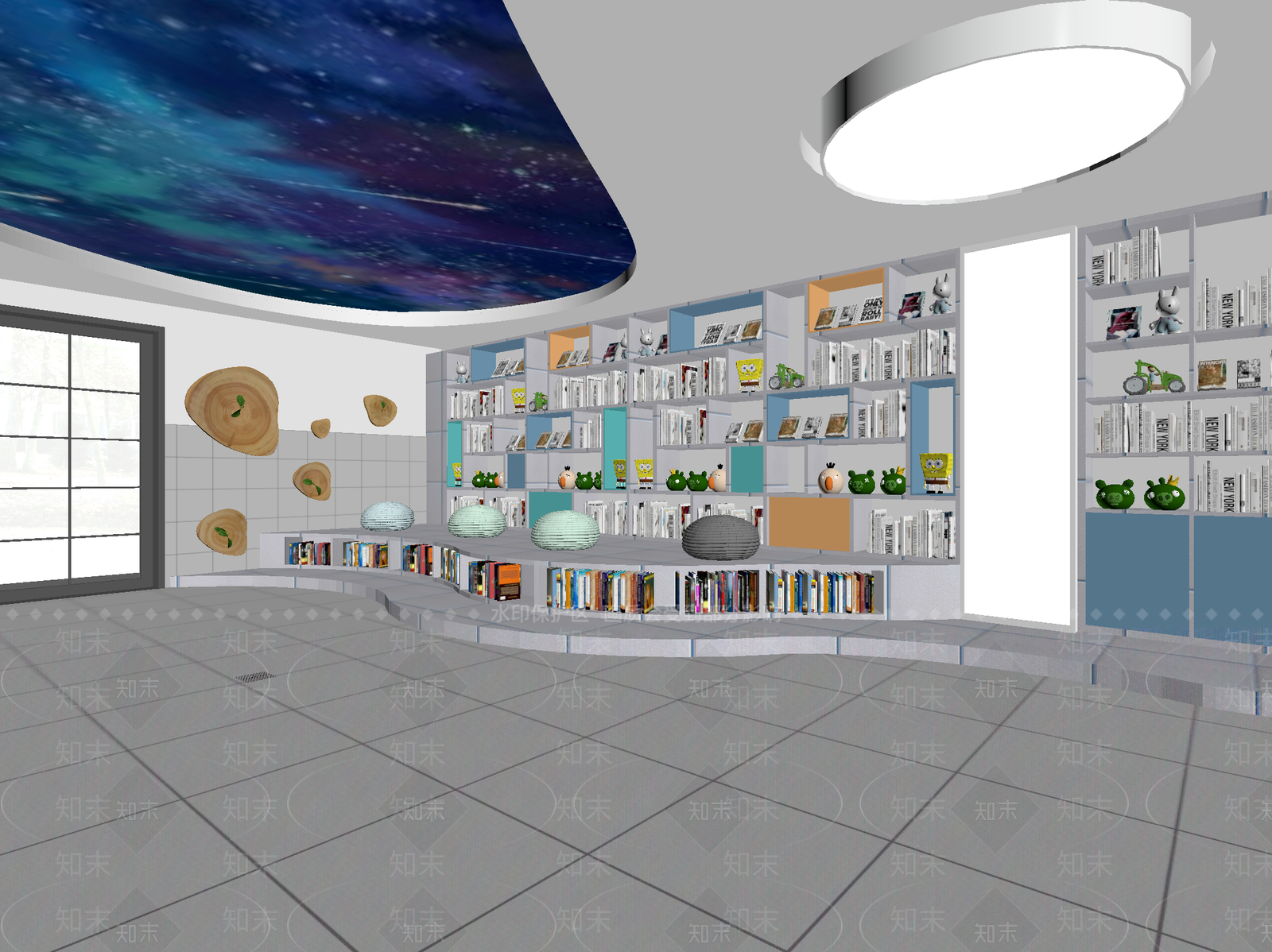 图书馆3D模型下载【ID:1213953133】