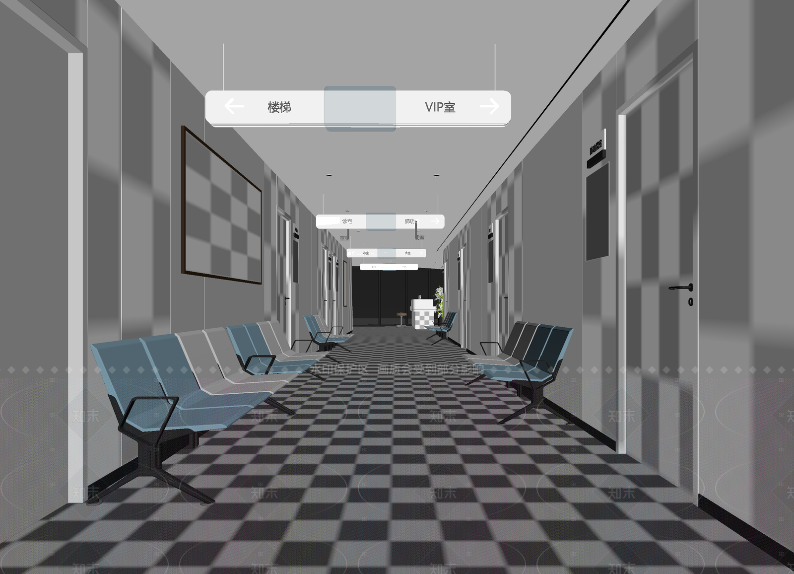 现代走廊3D模型下载【ID:1214564541】