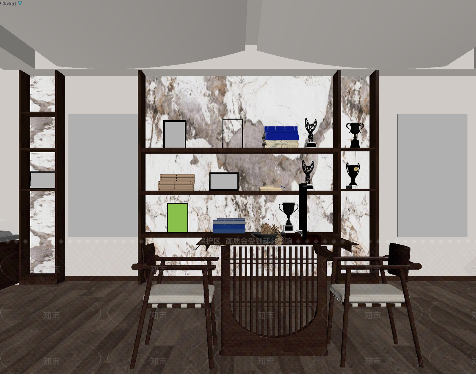 新中式办公室3D模型下载【ID:1214619151】