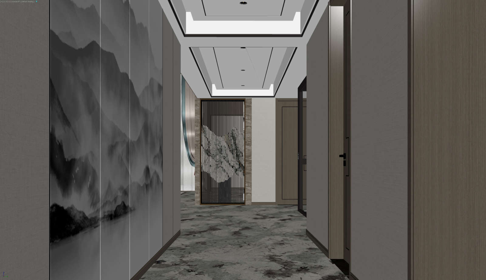 新中式玄关3D模型下载【ID:1221750283】