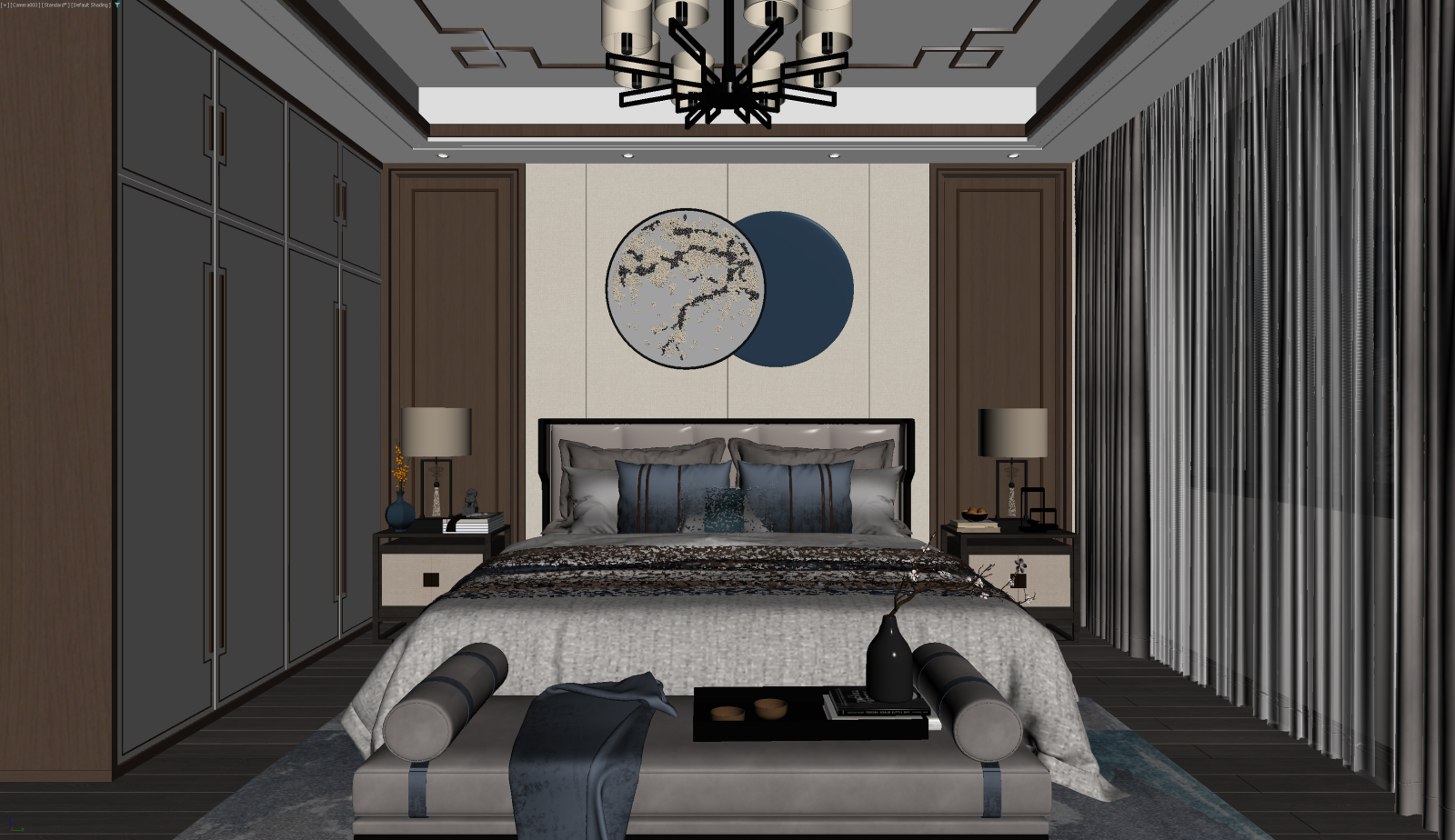 现代家居卧室3D模型下载【ID:1222007457】