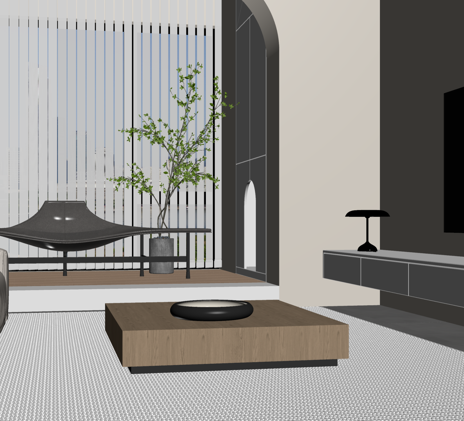 现代家居客厅3D模型下载【ID:1221991374】