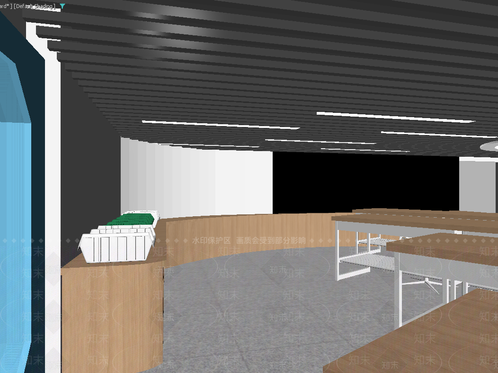 现代食堂3D模型下载【ID:1213878077】