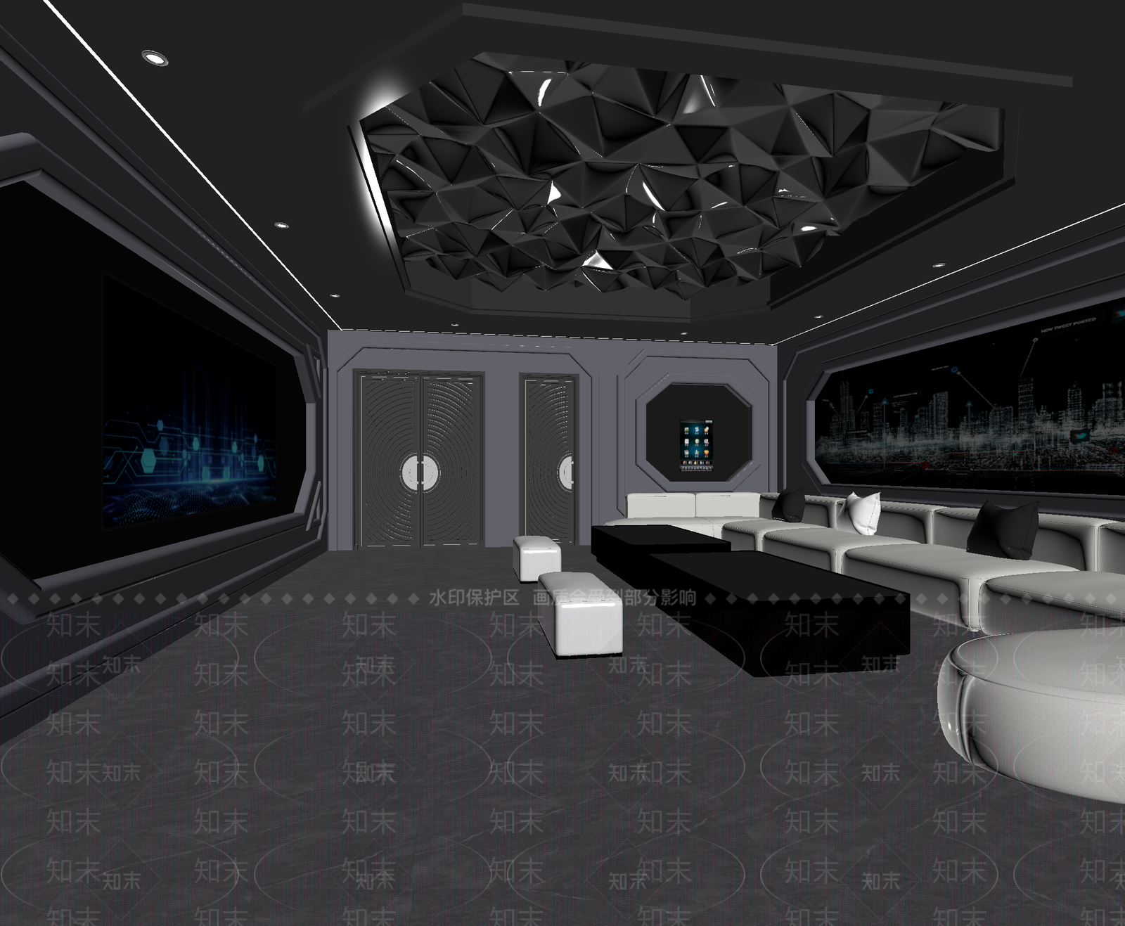 现代接待室3D模型下载【ID:1214173094】