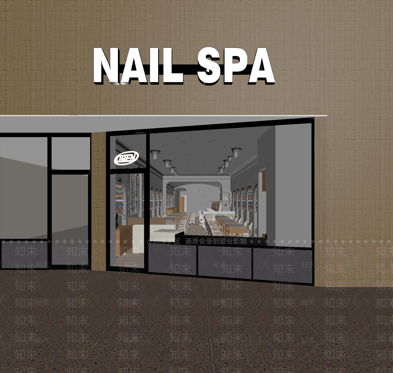 美甲店3D模型下载【ID:1214081809】