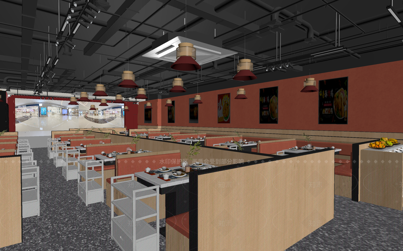 现代中餐厅3D模型下载【ID:1214577995】