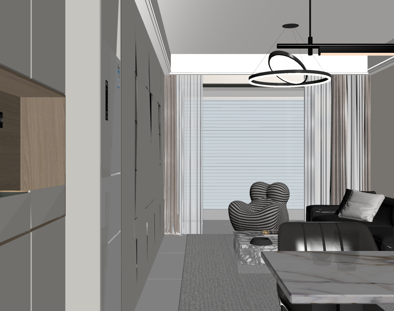 现代客餐厅3D模型下载【ID:1221680540】