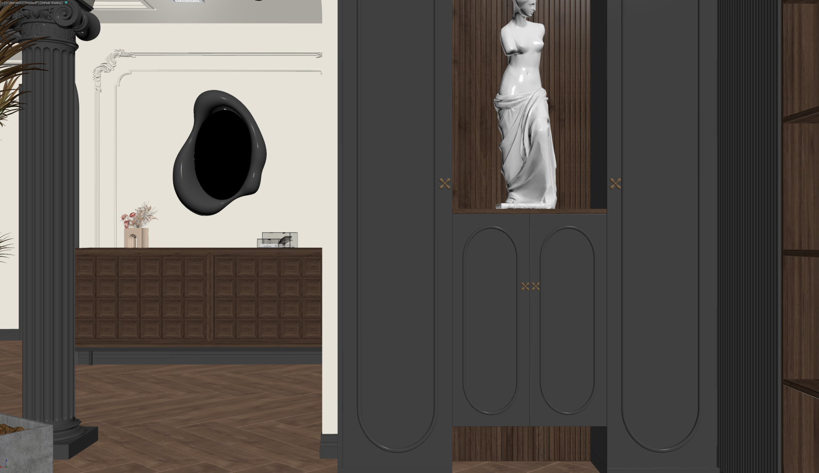 法式玄关3D模型下载【ID:1221492605】
