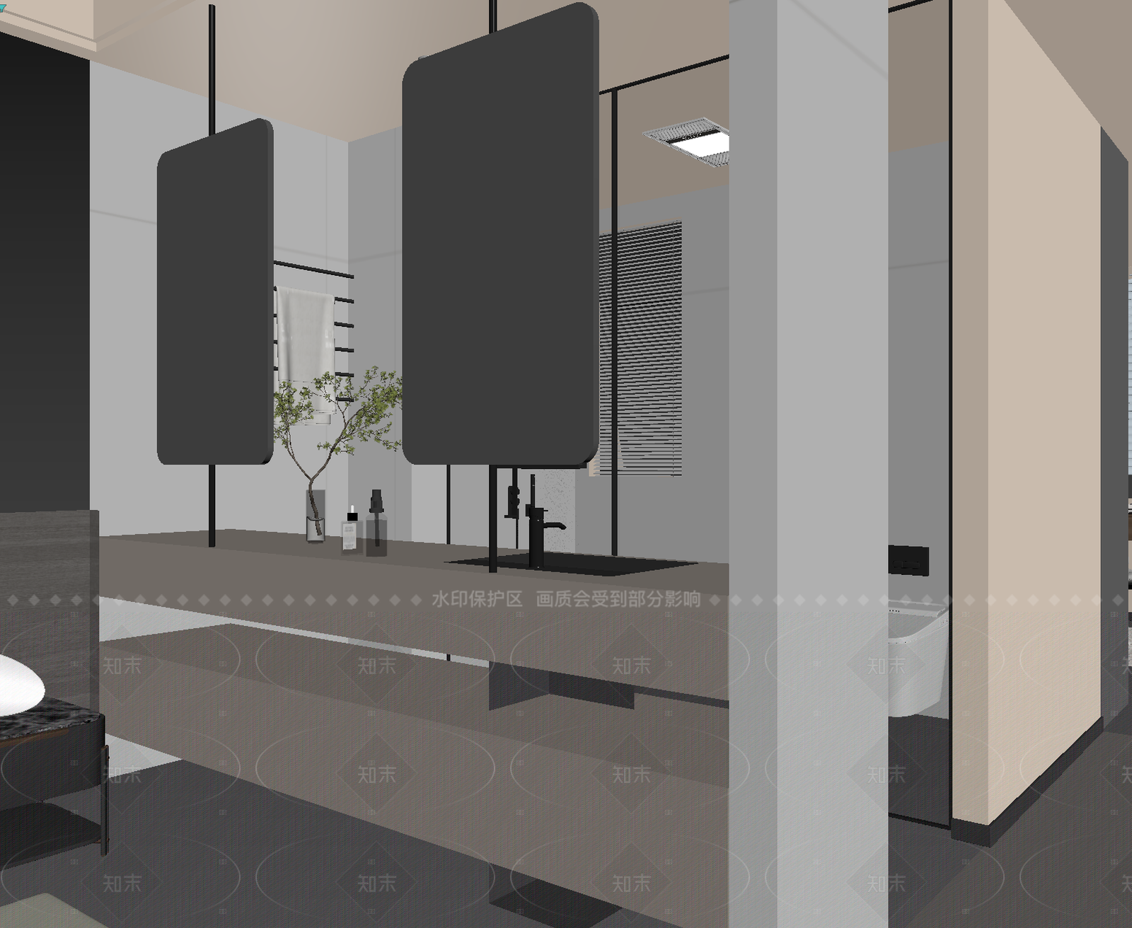 现代卫生间3D模型下载【ID:1214969717】