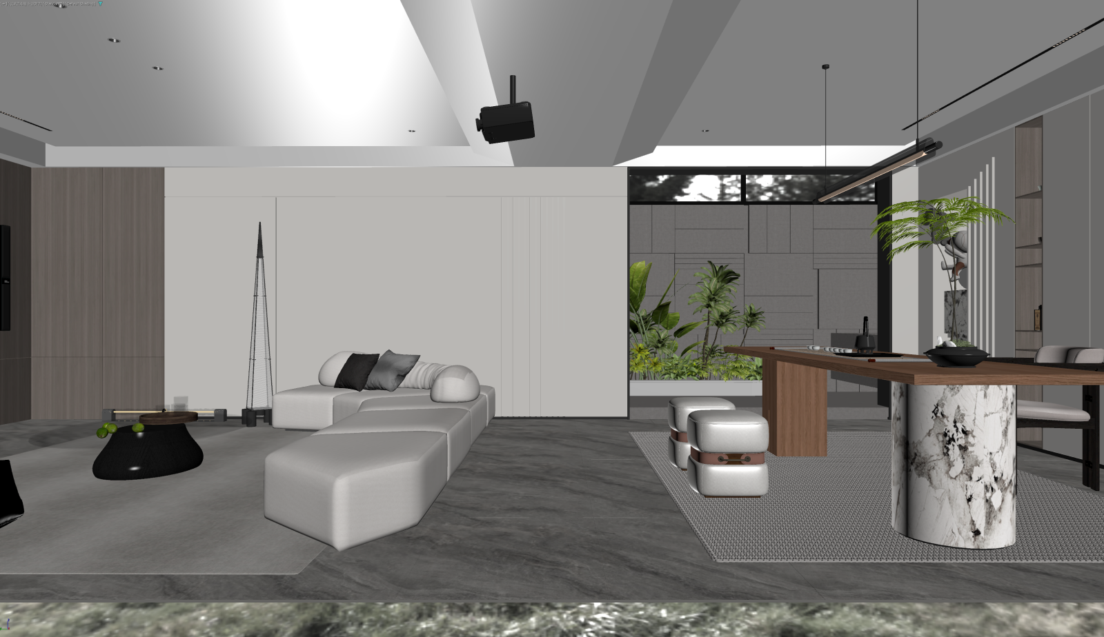 现代客餐厅3D模型下载【ID:1221636740】