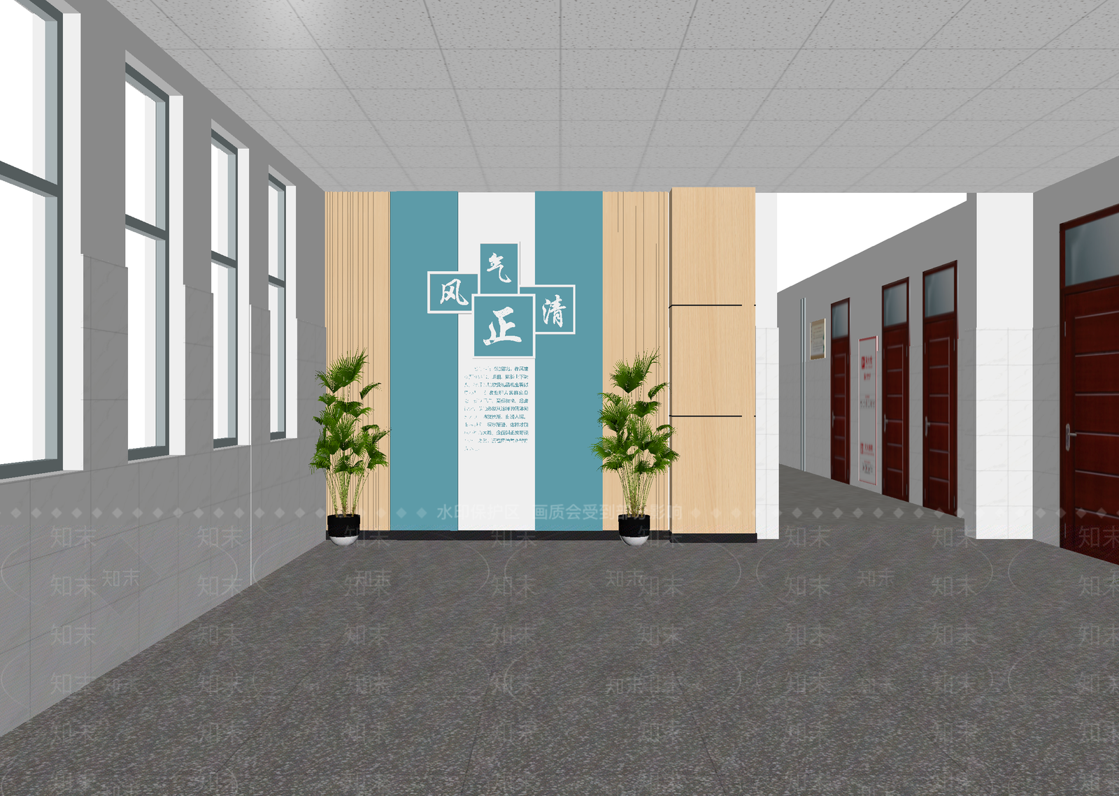 现代走廊3D模型下载【ID:1214821866】