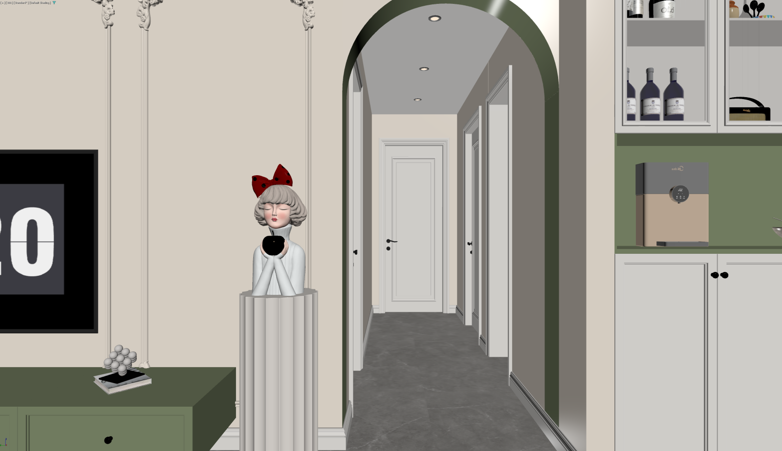 法式玄关3D模型下载【ID:1221735873】