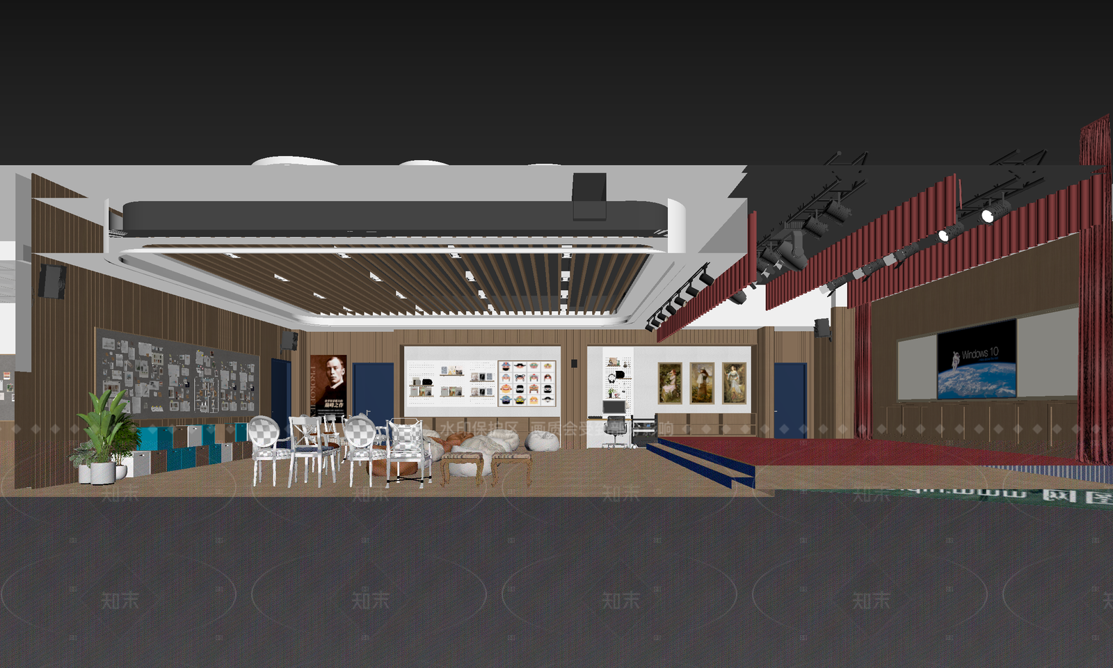 现代科技展厅3D模型下载【ID:1214638432】
