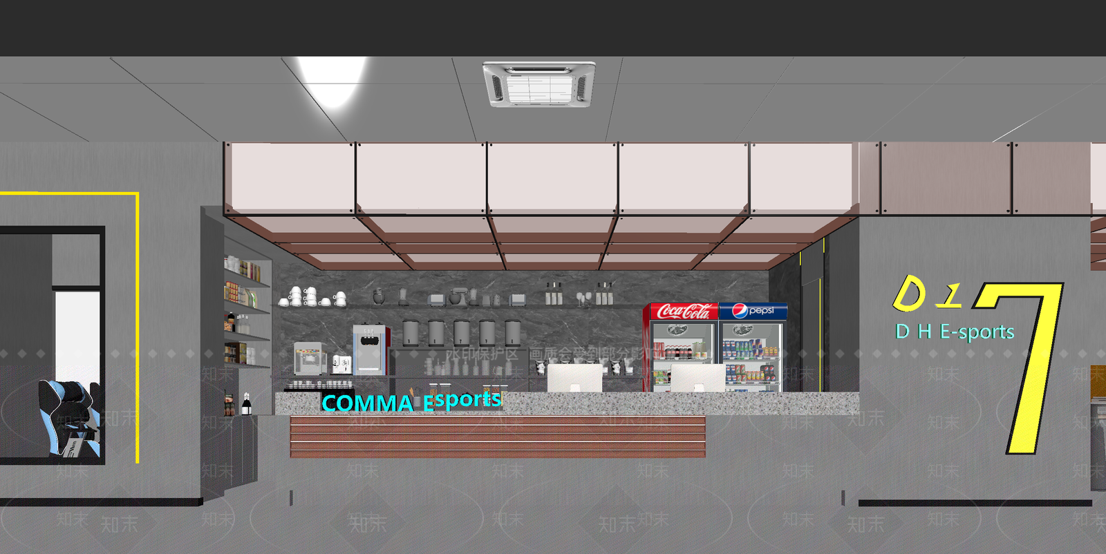 现代电竞房3D模型下载【ID:1214261291】