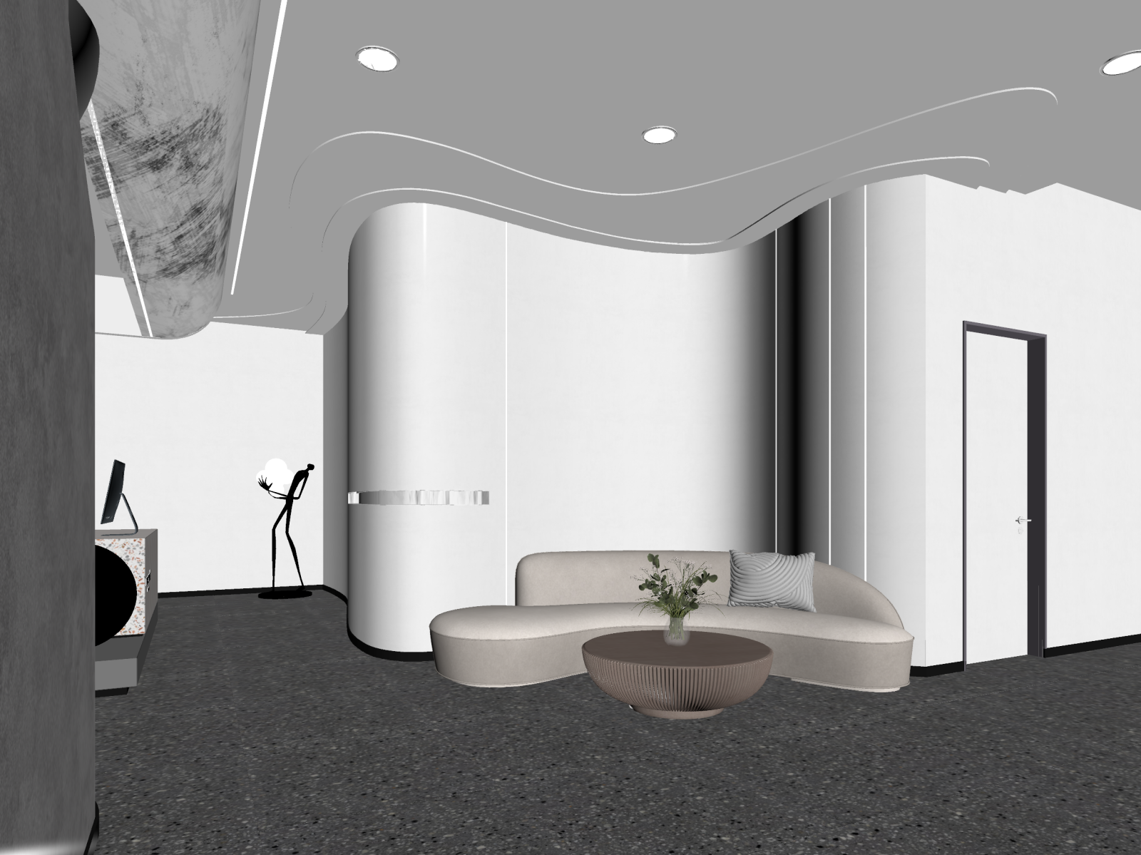 现代家居客厅3D模型下载【ID:1221487121】