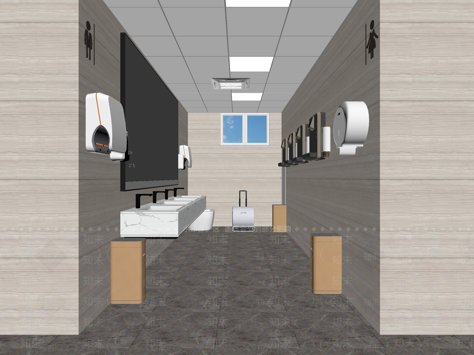 公共卫生间3D模型下载【ID:1214030668】