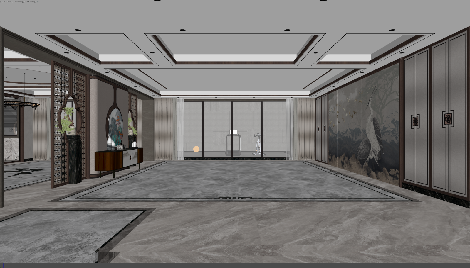 新中式家居客厅3D模型下载【ID:1221495808】