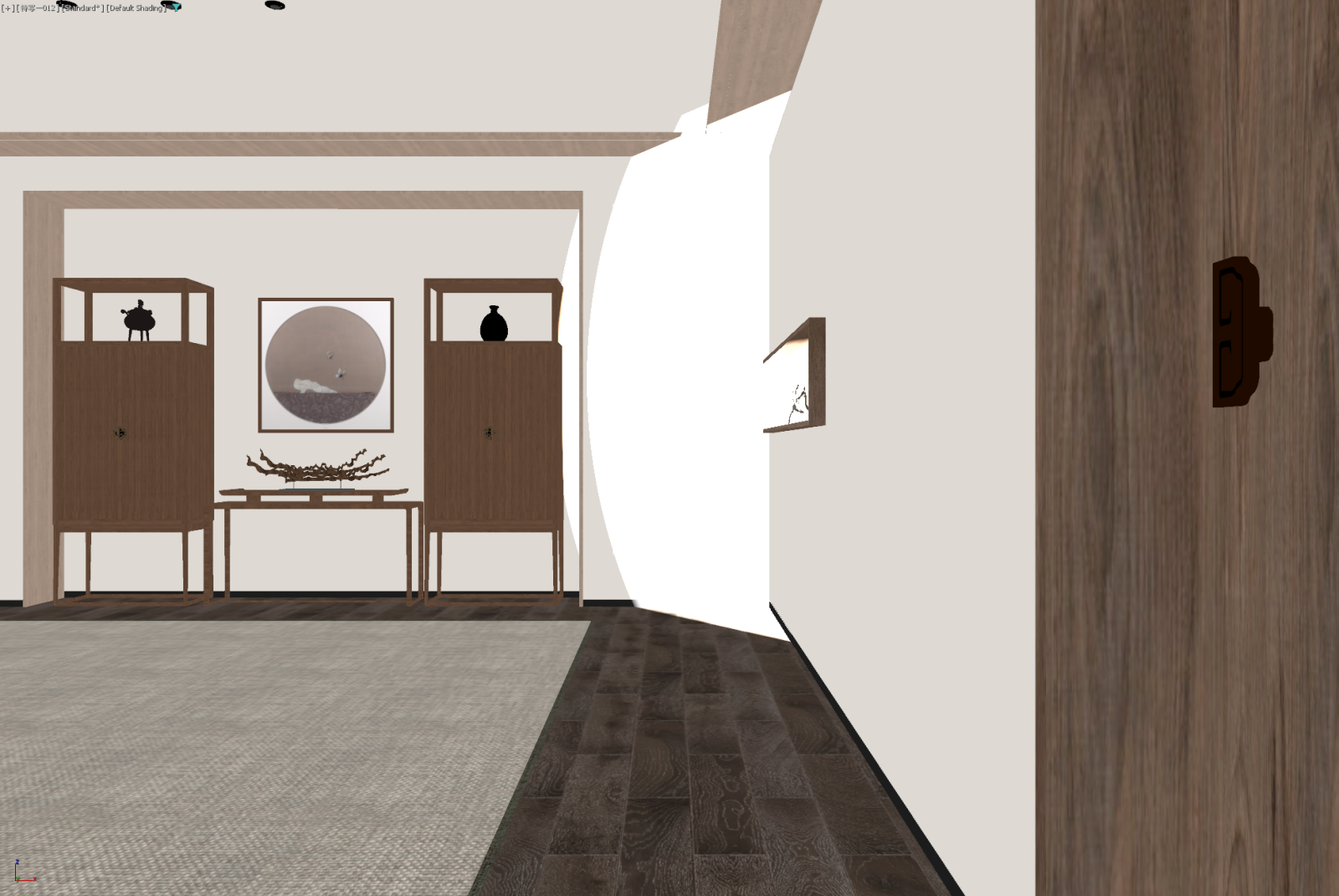 新中式玄关3D模型下载【ID:1221688558】