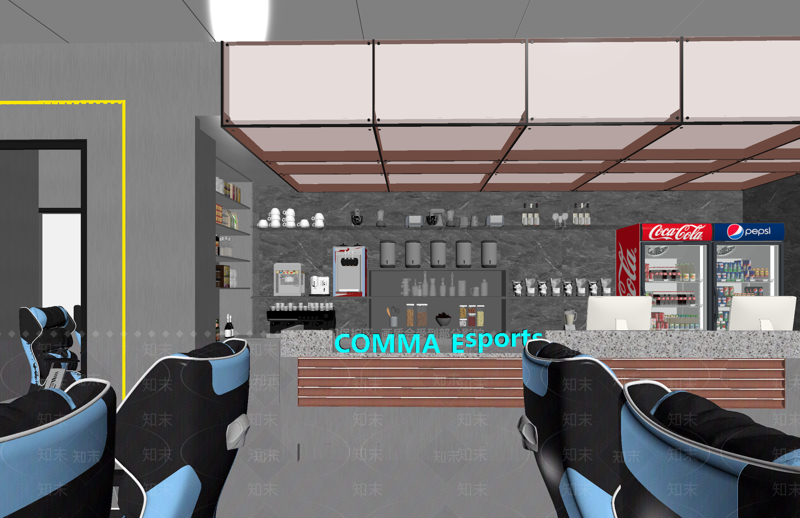 现代电竞房3D模型下载【ID:1214261149】