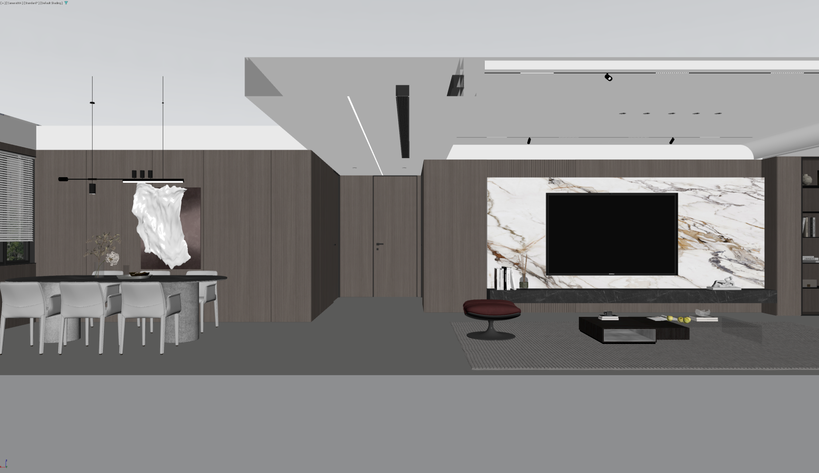现代客餐厅3D模型下载【ID:1221900271】