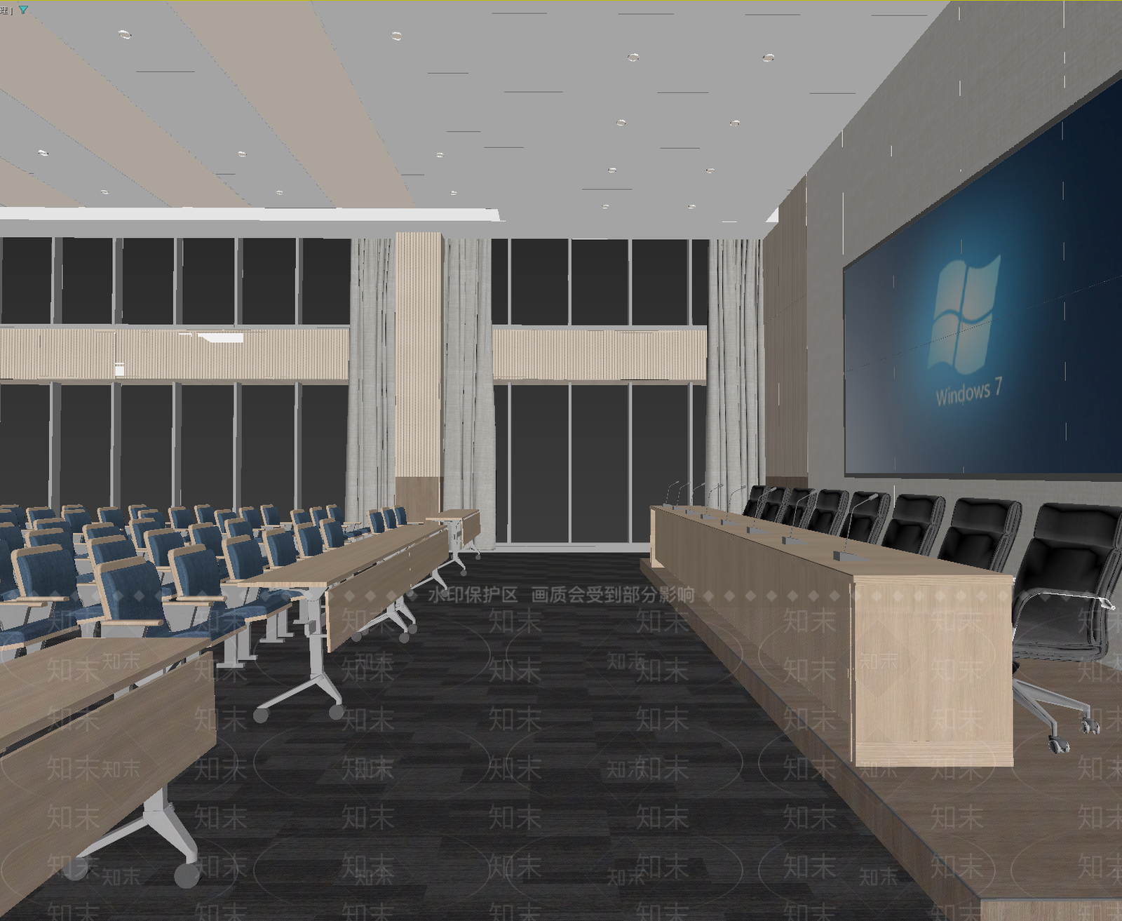 现代会议室3D模型下载【ID:1214359016】