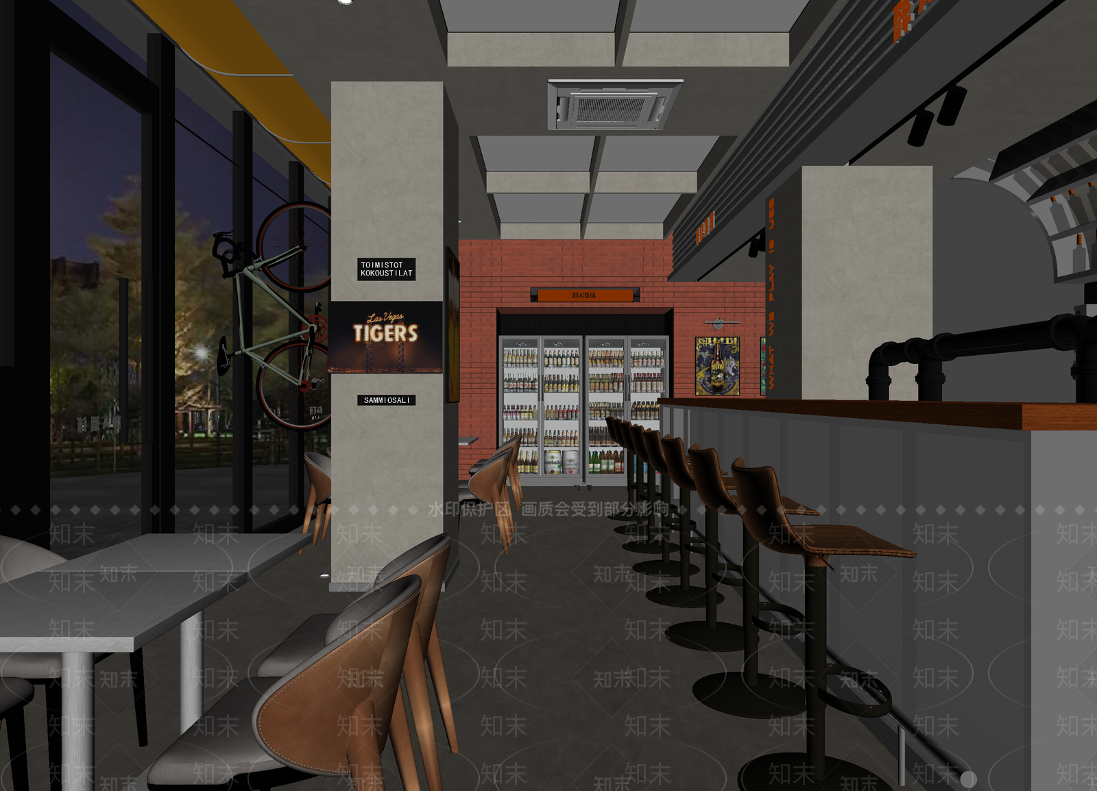现代酒吧3D模型下载【ID:1214129878】