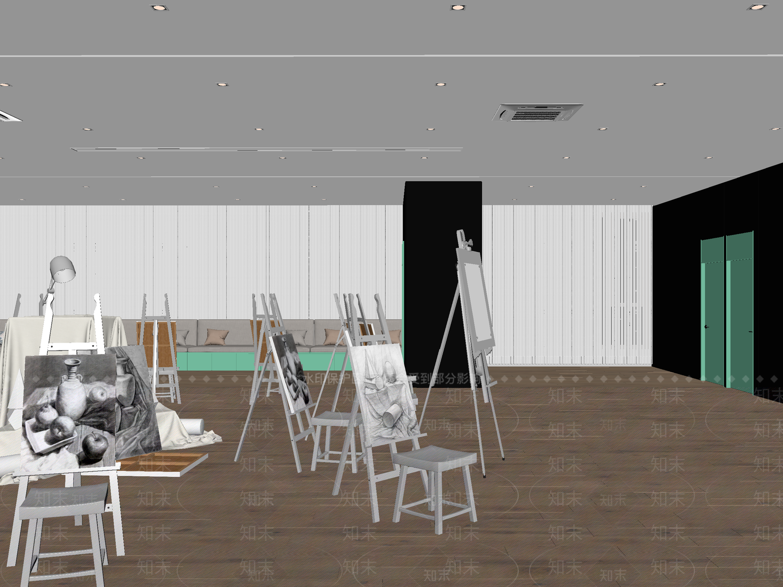 教室3D模型下载【ID:1214011433】