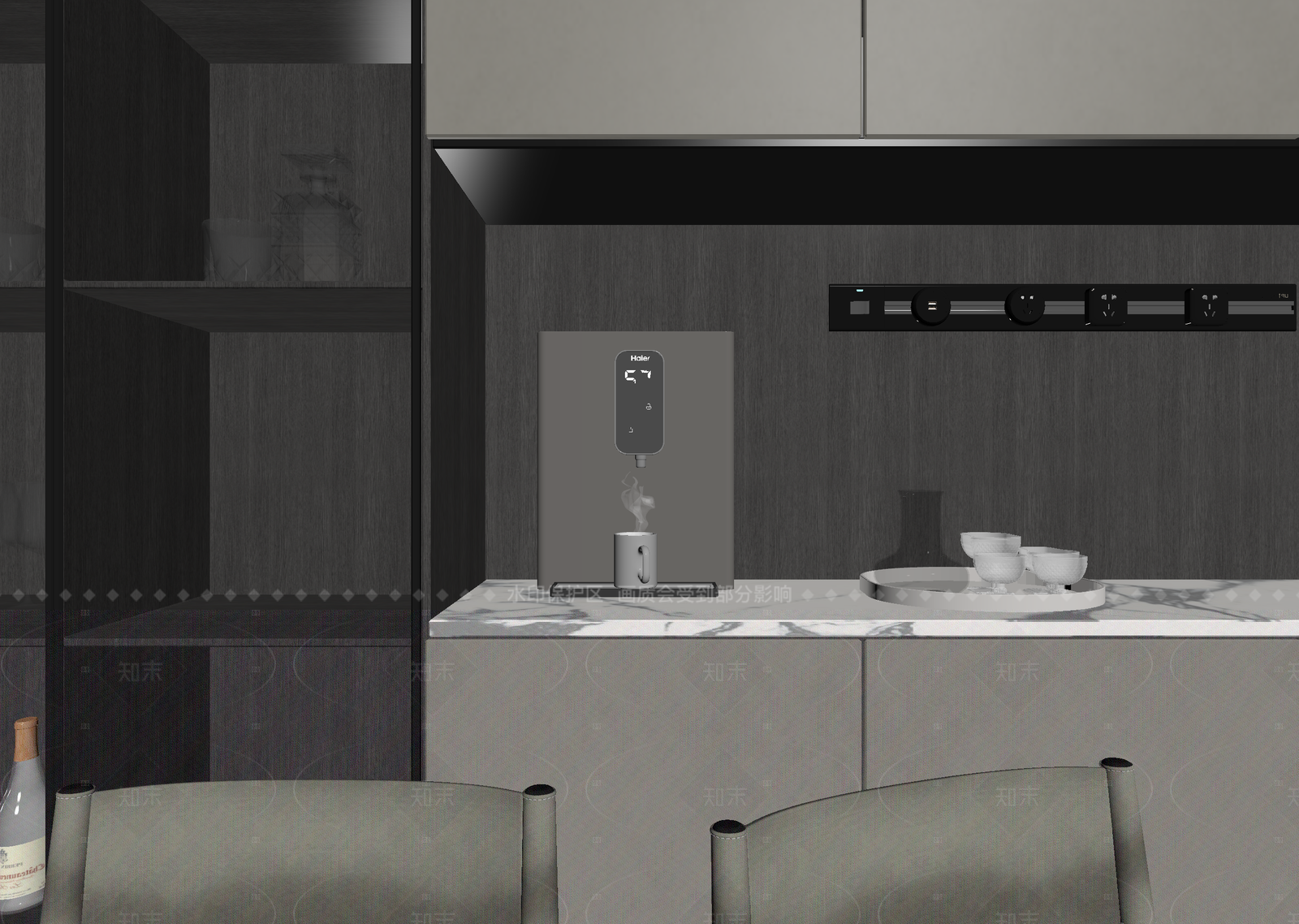 现代开放式厨房3D模型下载【ID:1214616728】