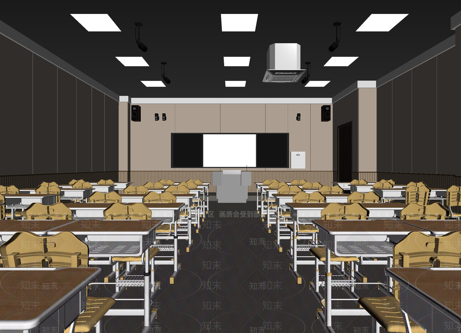 教室3D模型下载【ID:1214010577】