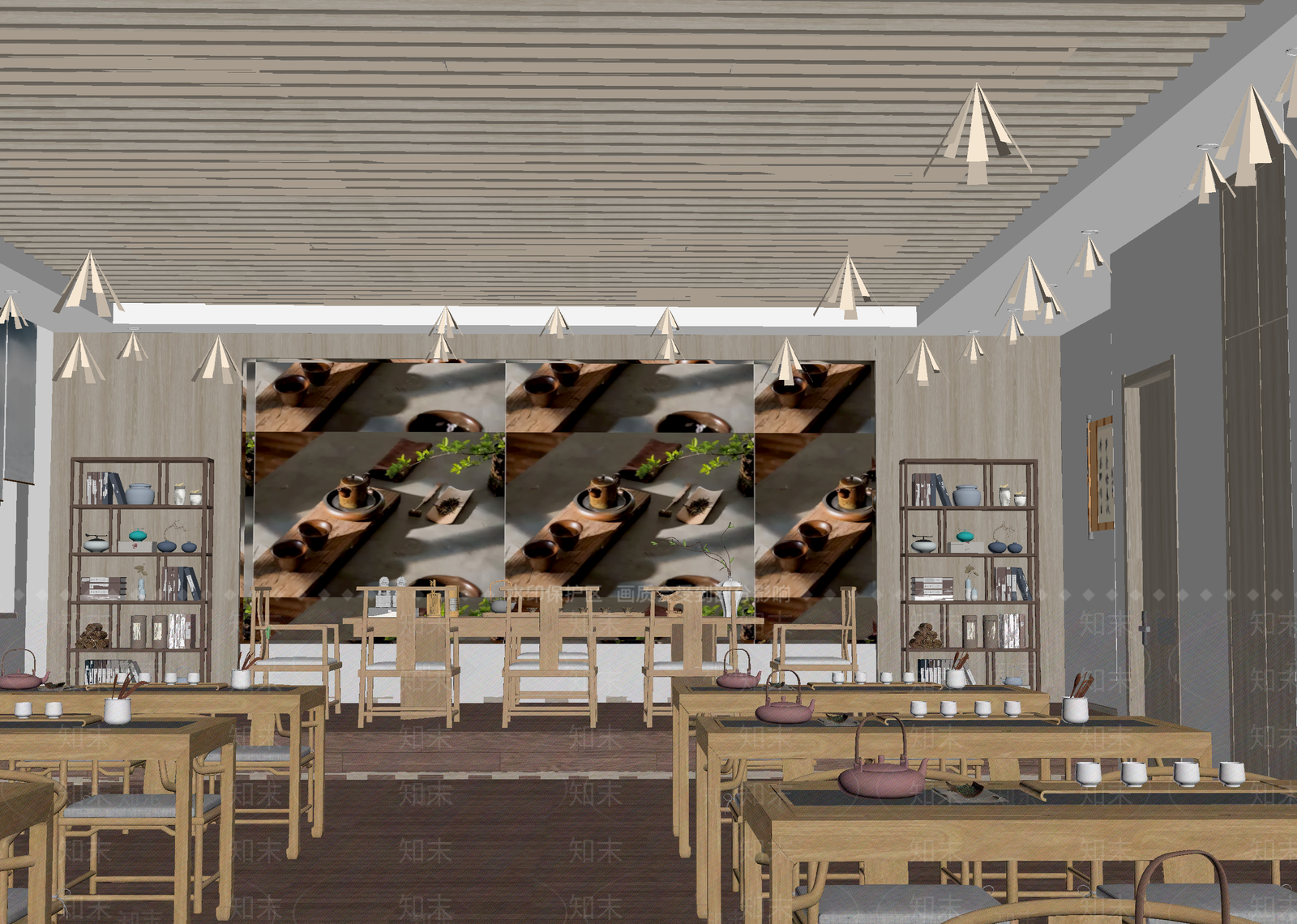 新中式茶馆3D模型下载【ID:1214445059】