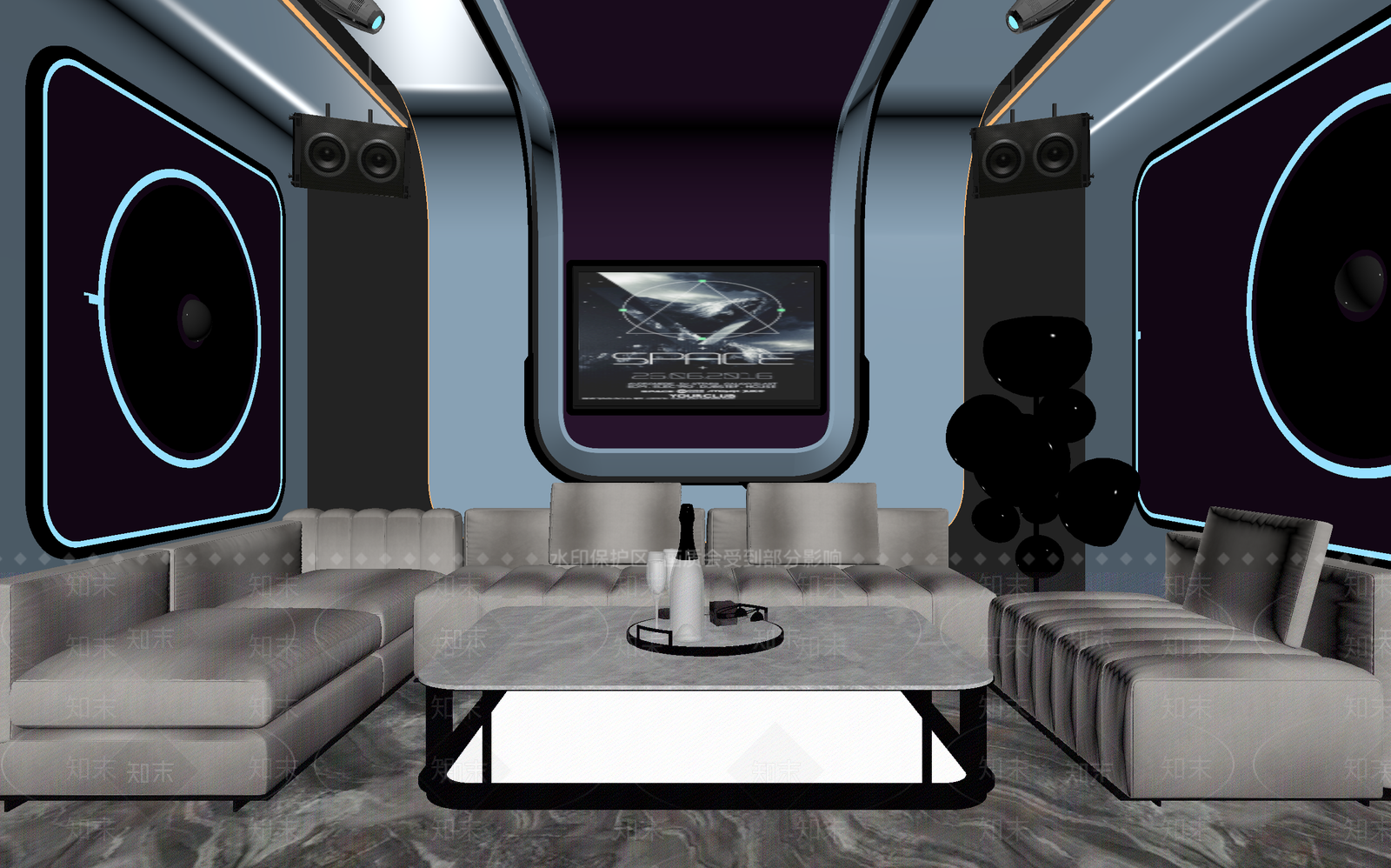 现代影音室3D模型下载【ID:1214169362】