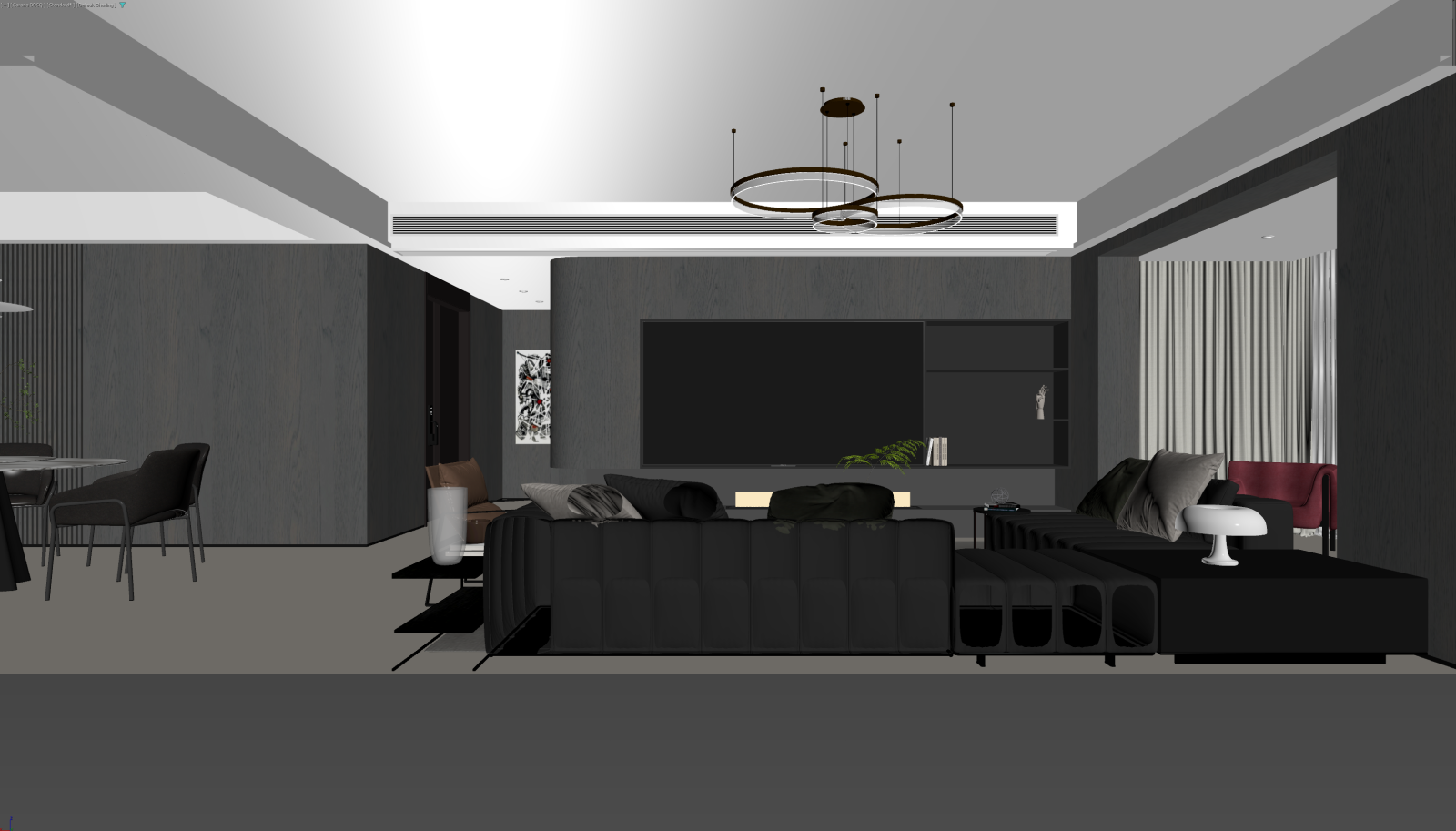 现代客餐厅3D模型下载【ID:1222010659】