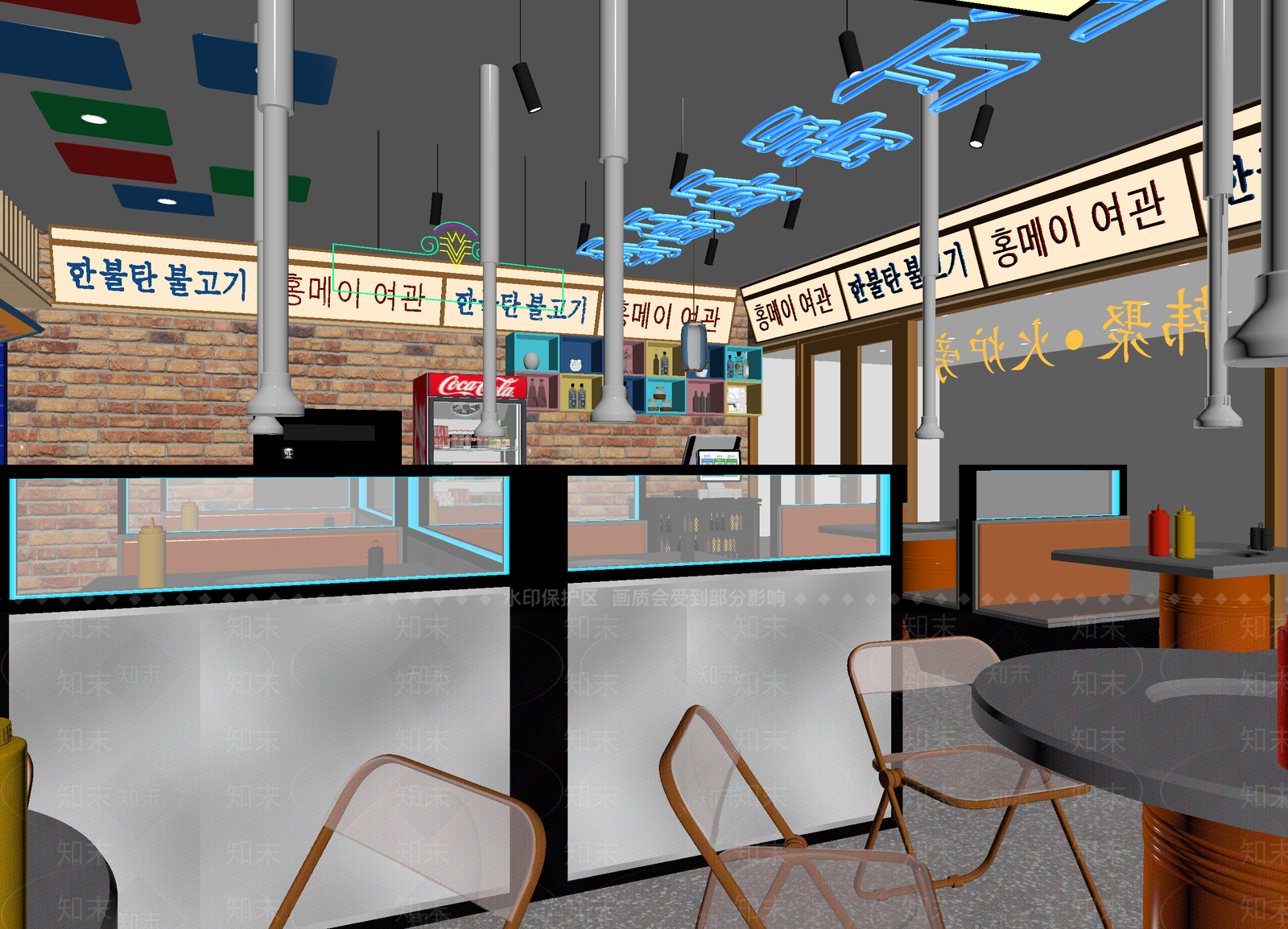 现代快餐店3D模型下载【ID:1213880158】