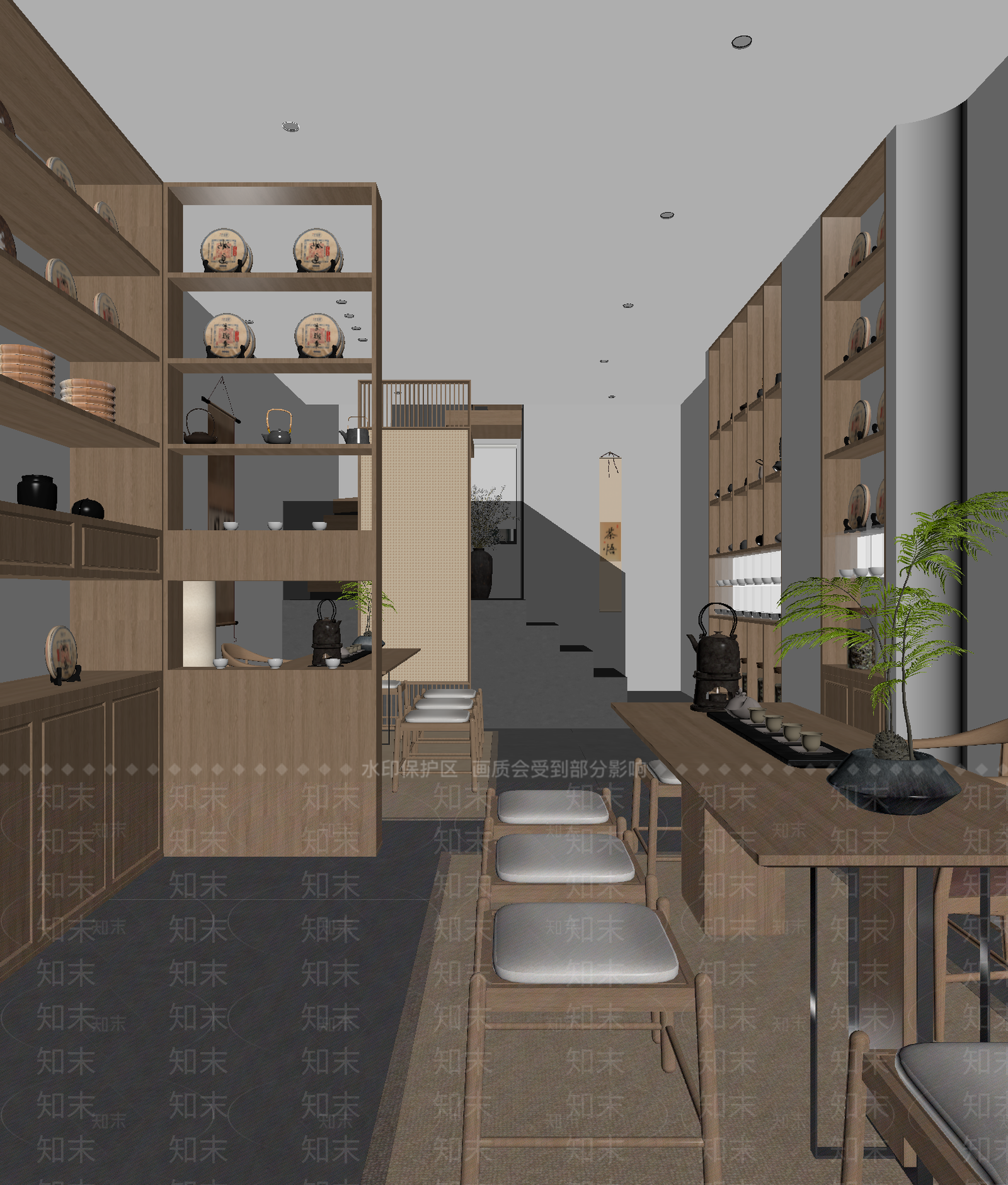 新中式茶馆3D模型下载【ID:1214056612】