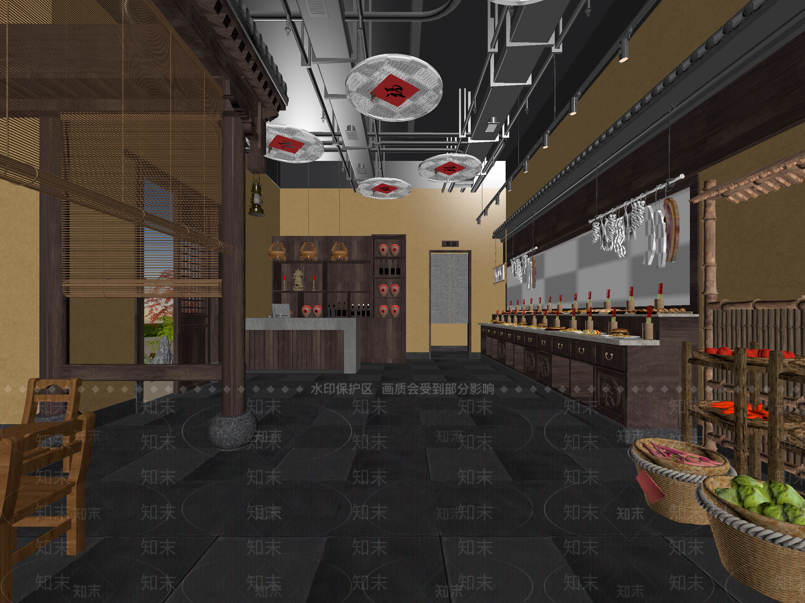 新中式茶馆3D模型下载【ID:1214136430】
