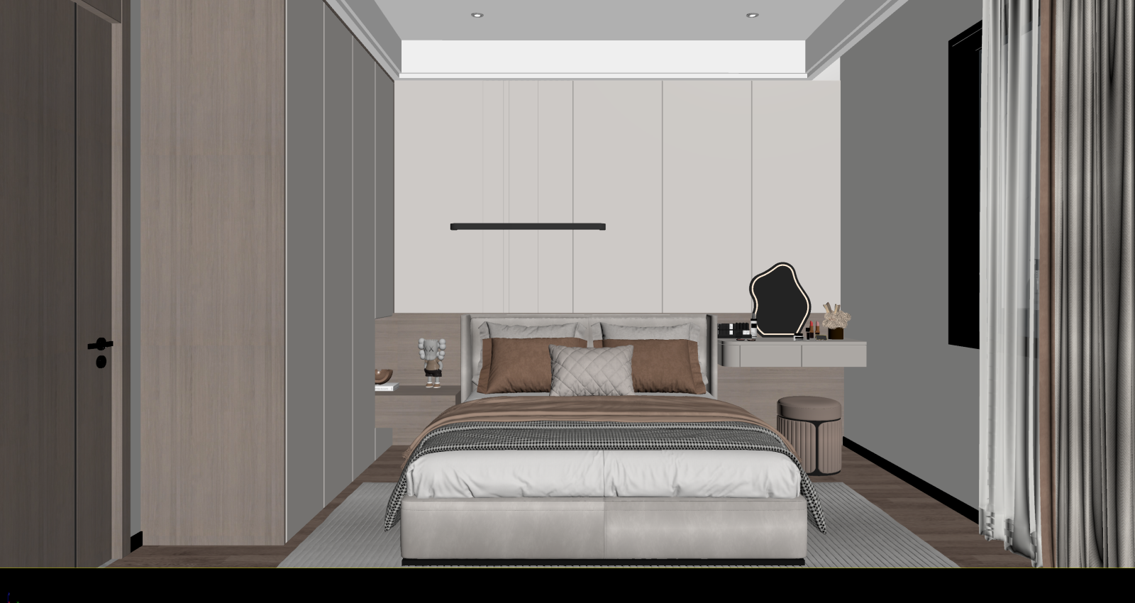 现代家居卧室3D模型下载【ID:1221472523】