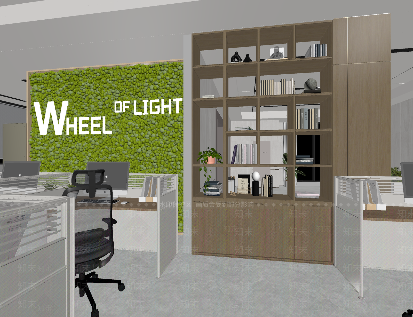 现代办公区3D模型下载【ID:1215118211】