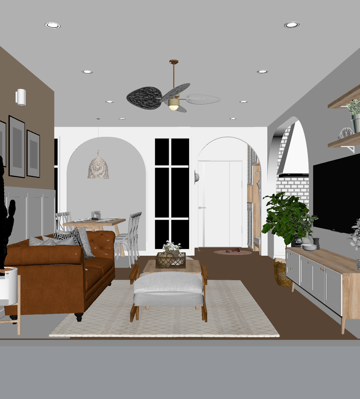 北欧客餐厅3D模型下载【ID:1221977592】