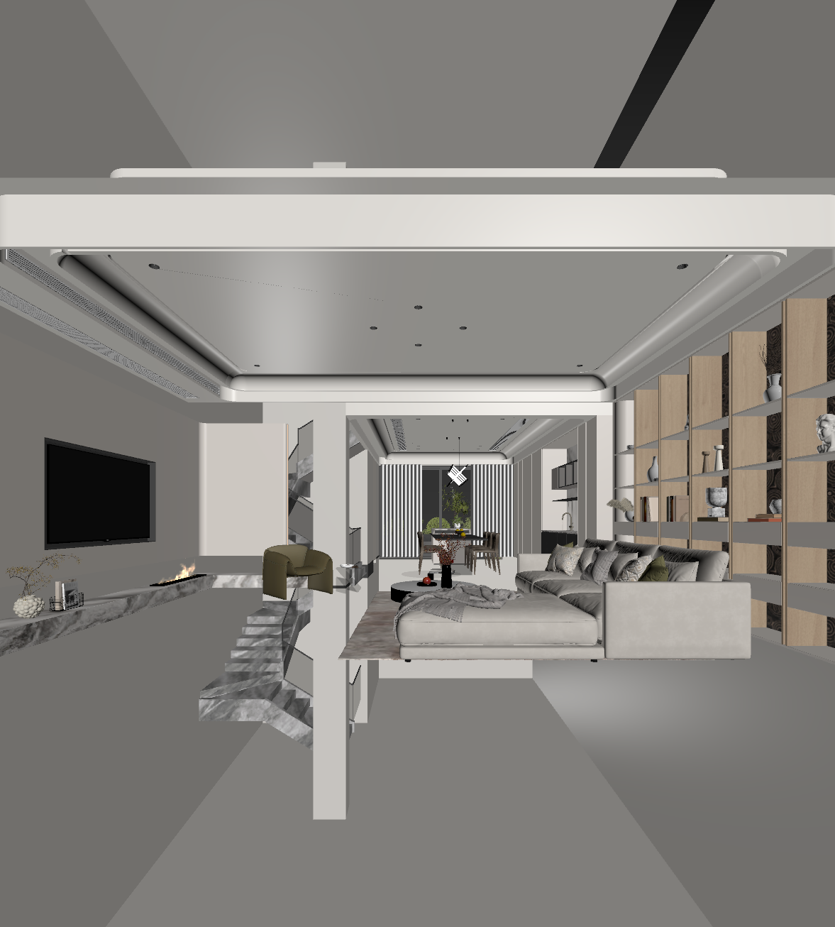 现代客餐厅3D模型下载【ID:1221899903】