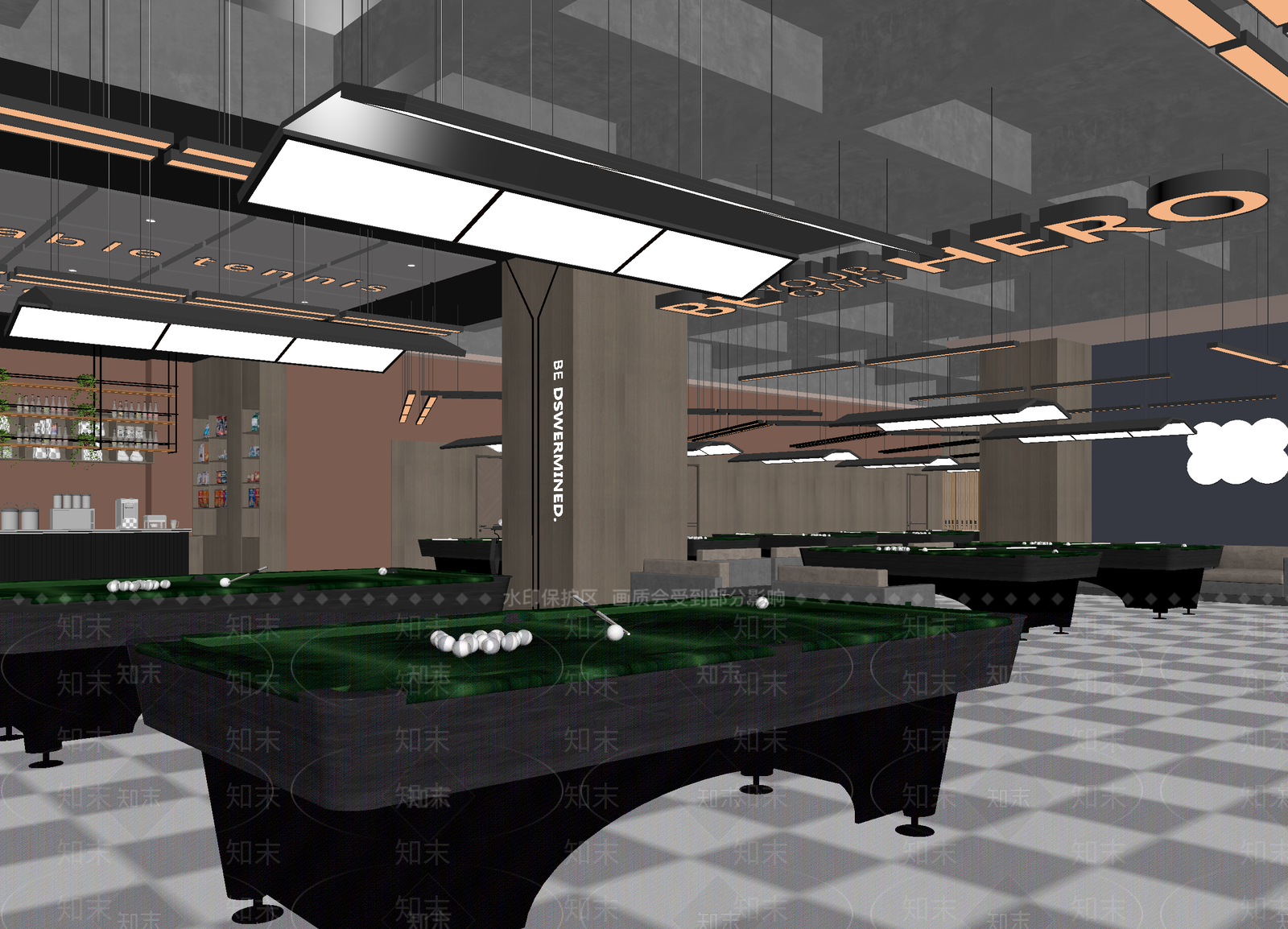 台球室3D模型下载【ID:1214024375】