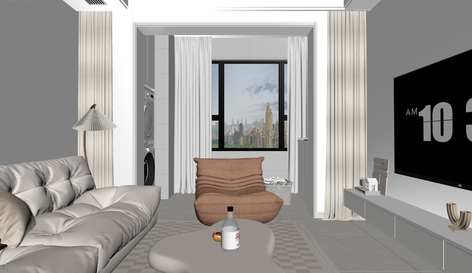 现代家居客厅3D模型下载【ID:1221707961】