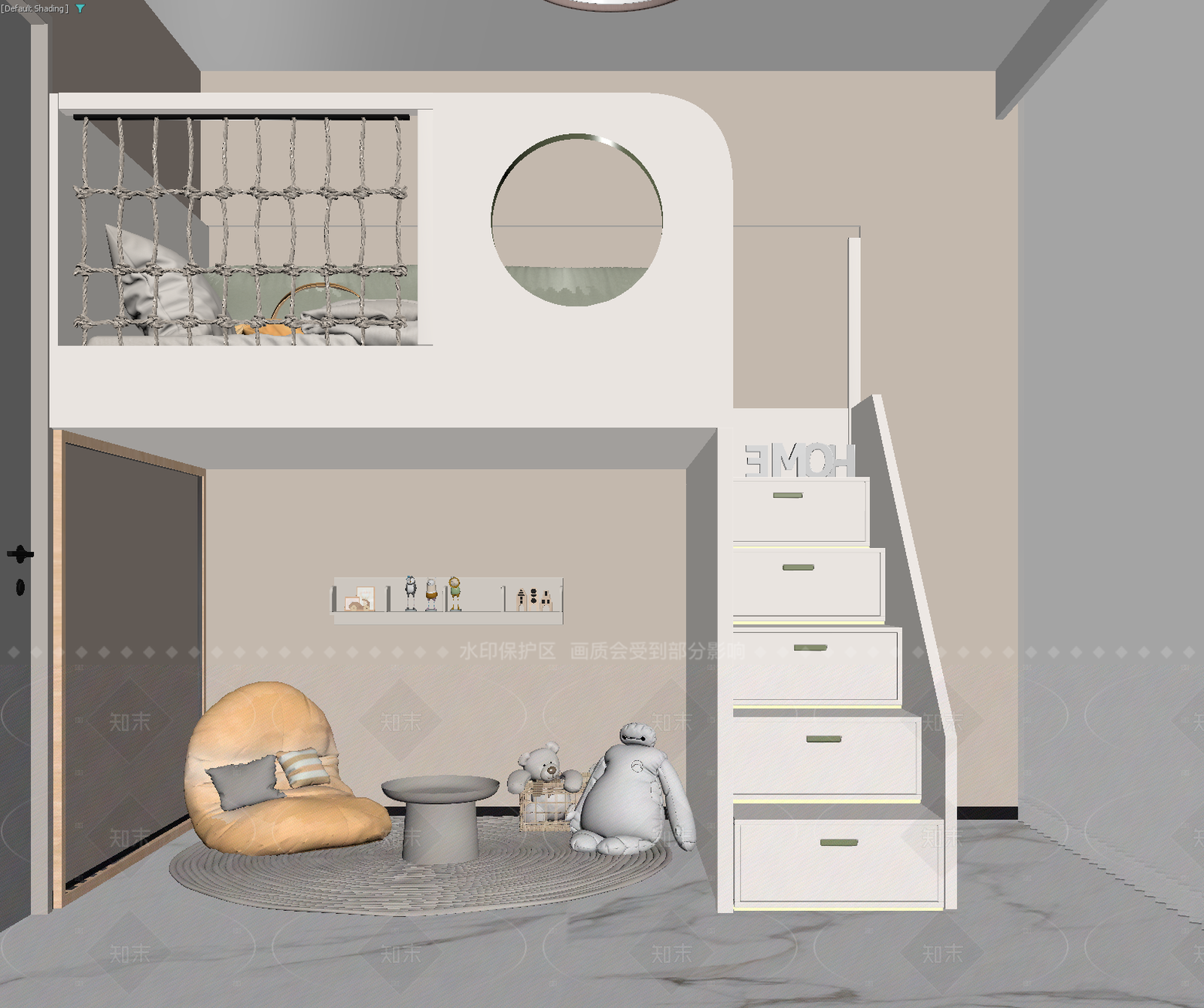 现代儿童娱乐室3D模型下载【ID:1214614226】