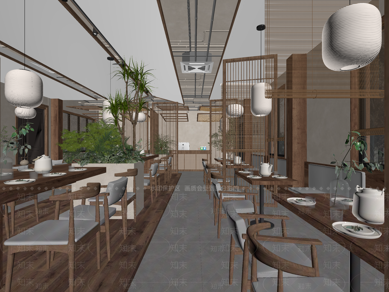 新中式茶馆3D模型下载【ID:1213985744】