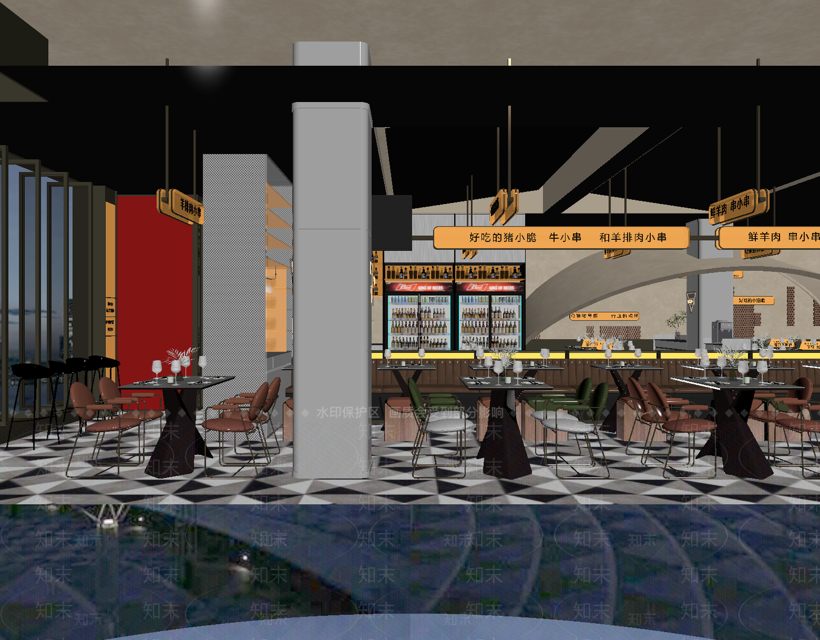 火锅店3D模型下载【ID:1213941297】